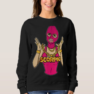 Sudadera Gangsta Chica Scorpio Masked Gangster Woman With G