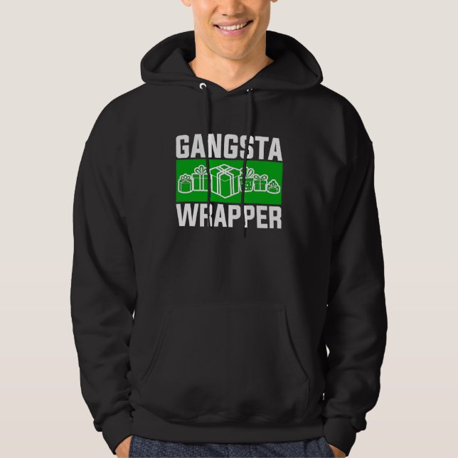 Sudadera Gangsta Wrapper  Christmas Clothing for Men and F (Anverso)