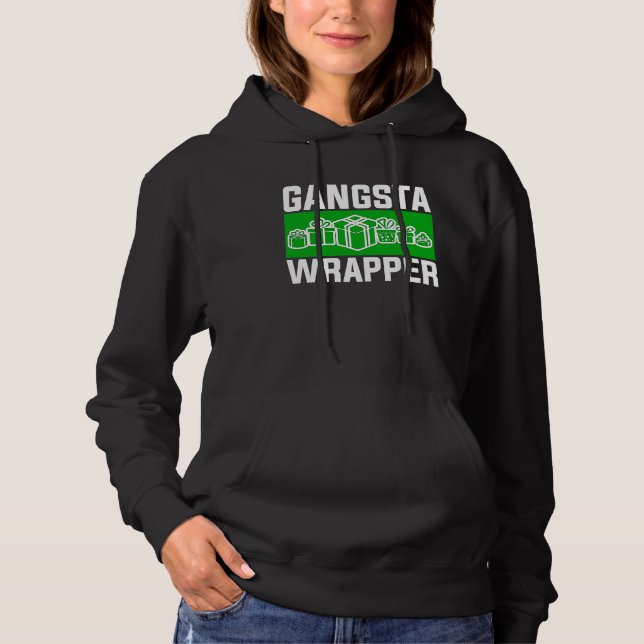 Sudadera Gangsta Wrapper  Christmas Clothing for Men and F (Anverso)