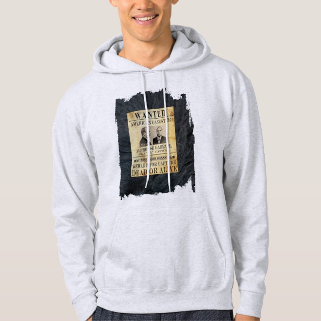 Sudadera Gangster americano, FBI, más buscado capone de lis (Anverso)