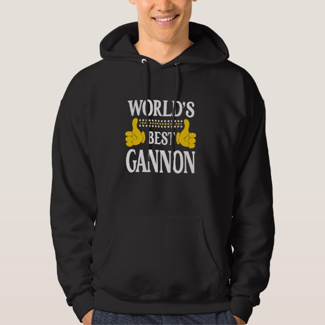 Sudadera Gannon Personal Name Funny First Name World Best (Anverso)