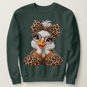 Sudadera Ganso Coquette Leopardo Preppy Otoño 