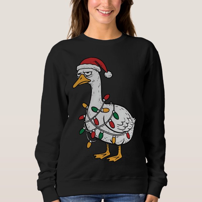 Sudadera Ganso gruñón de Navidad con Luces (Anverso)