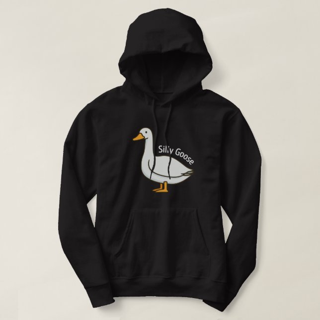 Sudadera Ganso Tonto Dibujo Animado Divertido (Diseño del anverso)