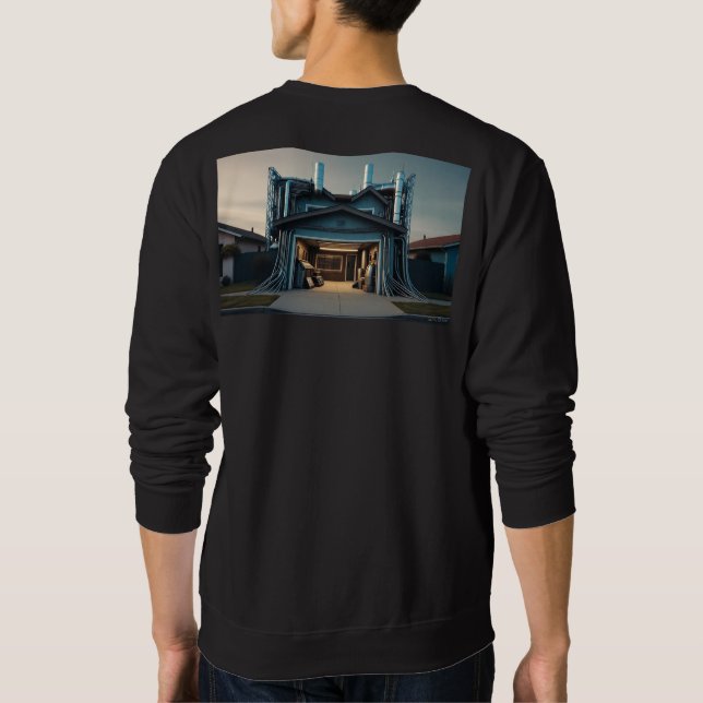 Sudadera Garage Tech Upgrade men black sweatshirt back (Reverso)