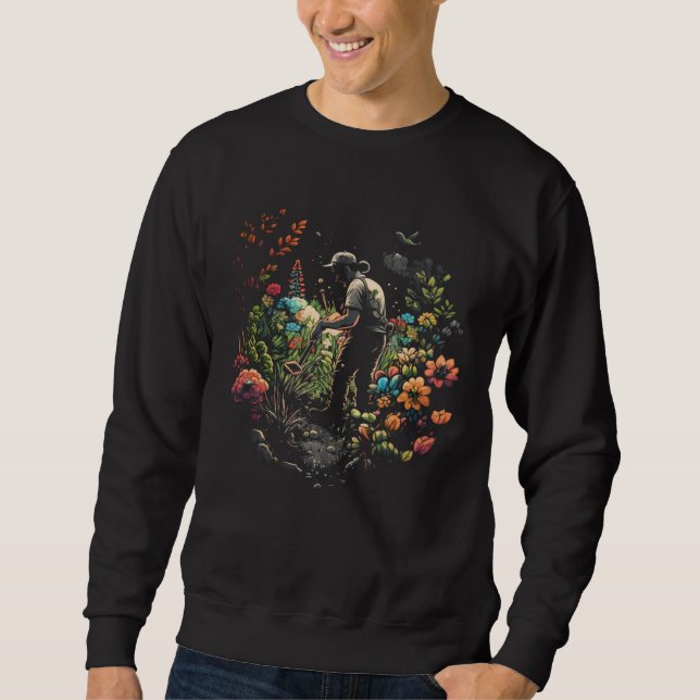 Sudadera Gardener Landscaper Splash Retro Garden Worker (Anverso)