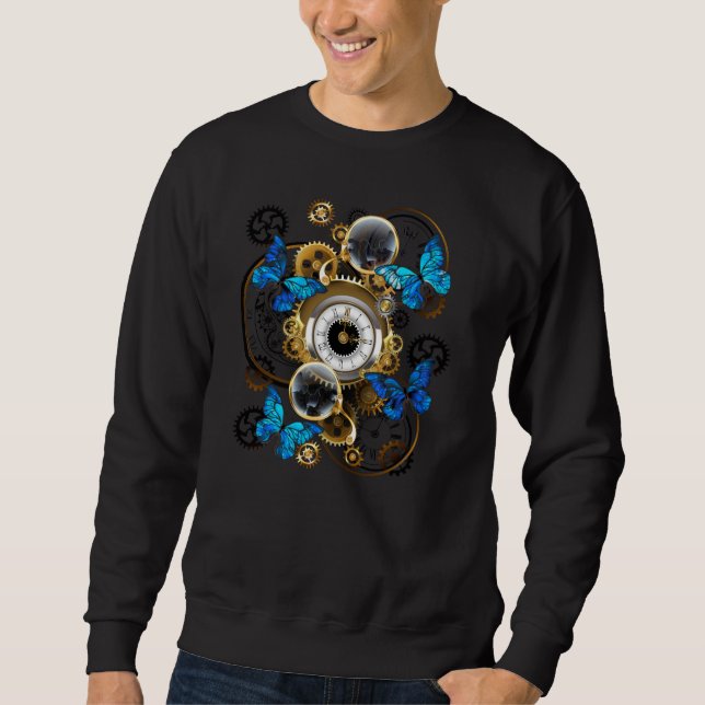 Sudadera Gases de vapor y mariposas azules (Anverso)