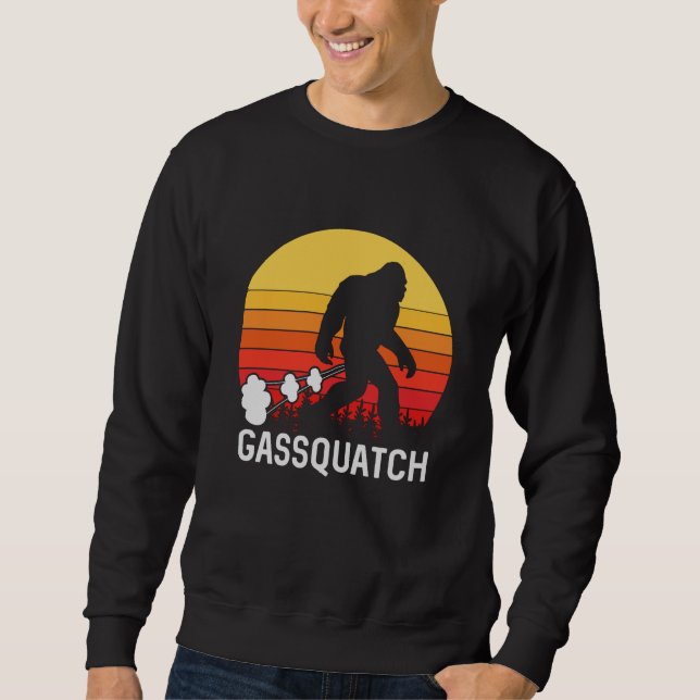 Sudadera GASSQUATCH Bigfoot Retro Fart Design (Anverso)