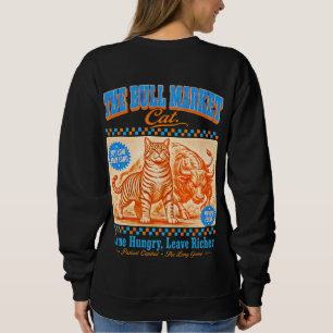 Sudadera Gata del Mercado Alcista Mujer Comerciante
