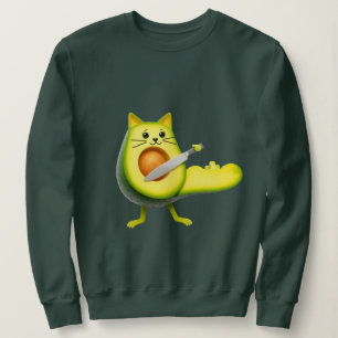 Sudadera gatito aguacate