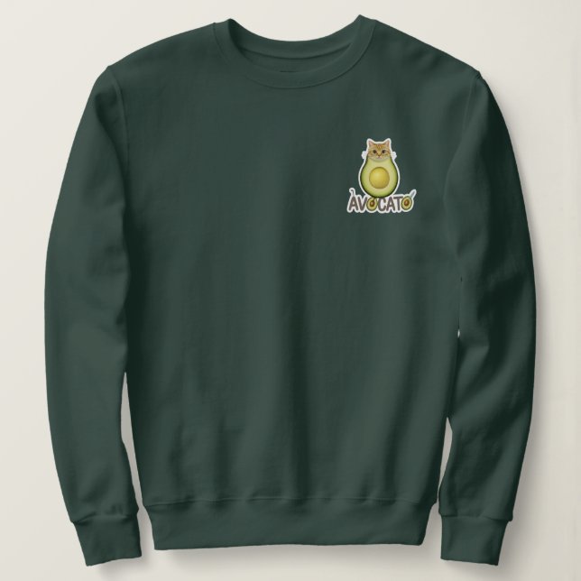 Sudadera gatito aguacate (Anverso del diseño)