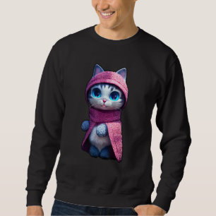 Sudadera Gatito de invierno   Gato cálido   Abrigo y bufand