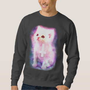 Sudadera Gatito del espacio con la cruz invertida