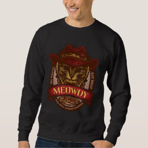 Sudadera Gatito Meowdy Mezcla Entre Meow y HowdyTexas Cat