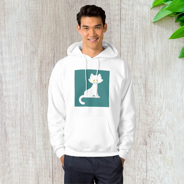 Sudadera Gatito Minimalista Gato Blanco (Subido por el creador)