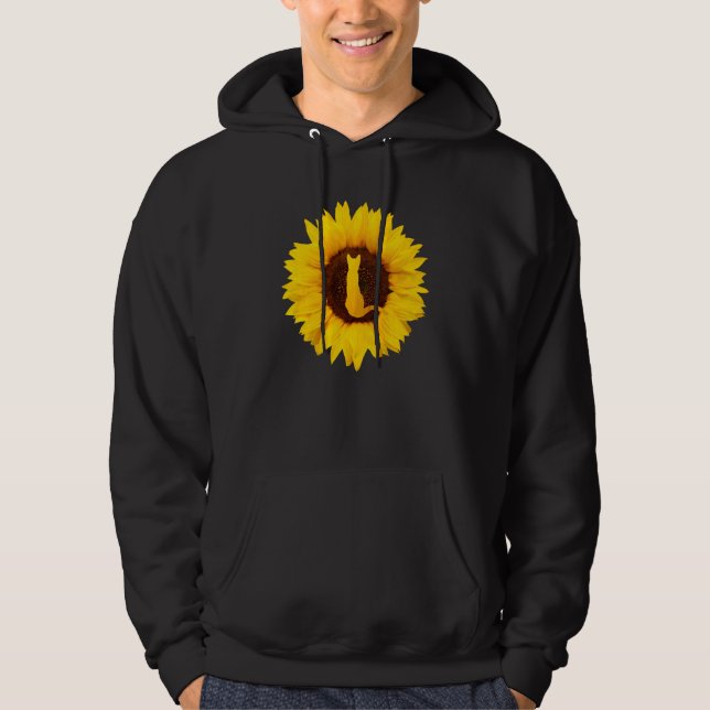 Sudadera Gatito Para Mujeres Hombres Gato Girasol (Anverso)