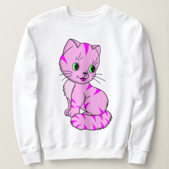 Sudadera Gatito rosa lindo (Anverso del diseño)