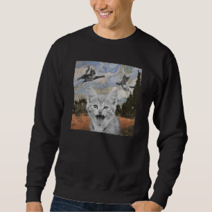 Sudadera Gatitos locos divirtiéndose ilustración surrealist