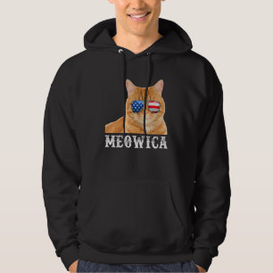 Sudadera Gato 4 De Julio Kitten Merica Bandera Estadouniden