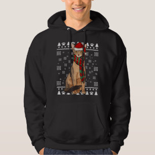 Sudadera Gato abisino Santa Hat navideño Navidades feos