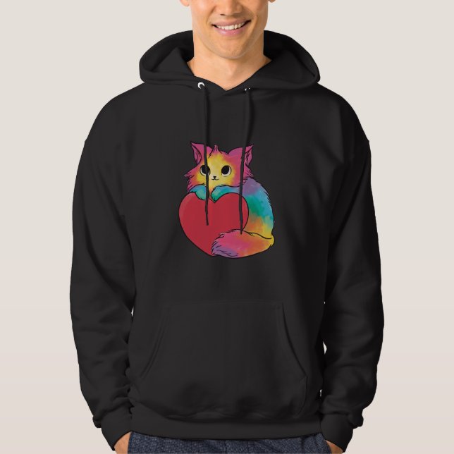 Sudadera Gato Adorable Corazón (Anverso)