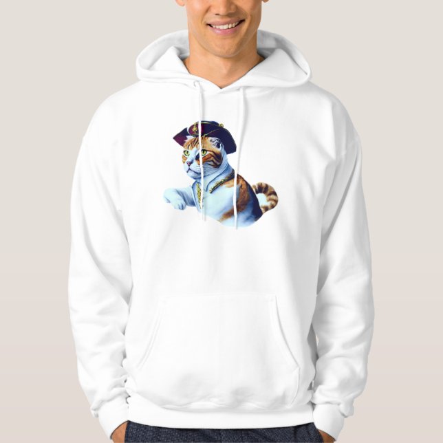 Sudadera Gato adorable en Gorra pirata (Anverso)