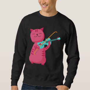 Sudadera Gato Adorable Tocando el Violín