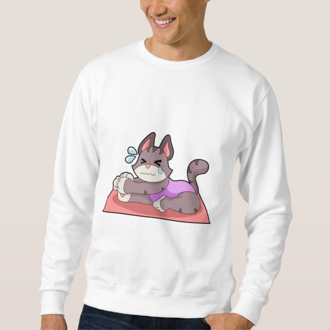 Sudadera Gato al gimnasio del yoga (Anverso)