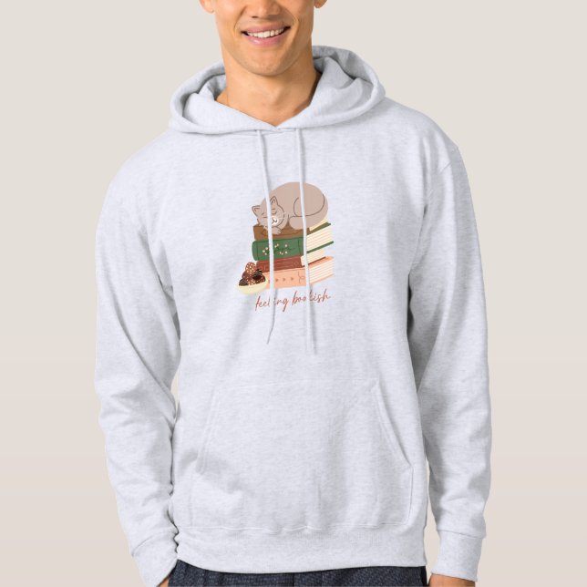 Sudadera Gato Amante de los Libros (Anverso)