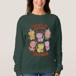 Sudadera Gato Amante Navidad - Ten un gatuno navidad