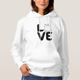 Sudadera Gato AMOR Dulces de las mujeres - Acogedor amante