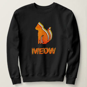 Sudadera Gato, animal Naranja y amarillo, arte pop abstract