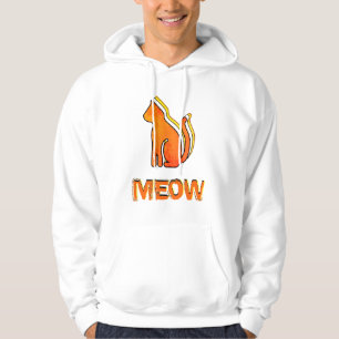 Sudadera Gato, animal Naranja y amarillo, arte pop abstract