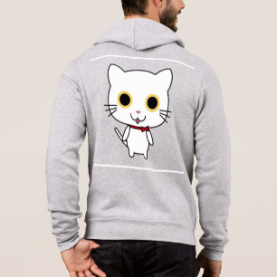 Sudadera Gato Antropomórfico Blanco