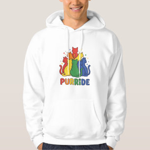 Sudadera Gato Arcoíris Orgulloso Diseño Vector Vintage_1