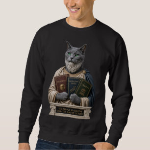 Sudadera Gato Aristoteles Azul Ruso