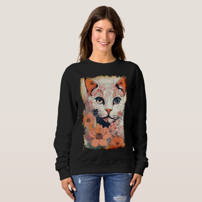 Sudadera Gato Artístico (Anverso completo)