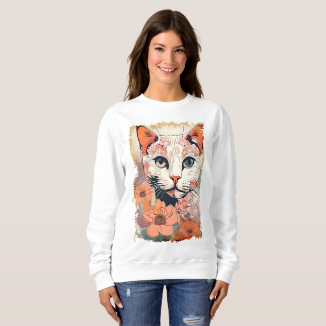 Sudadera Gato Artístico (Anverso completo)