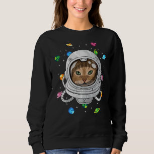 Sudadera Gato astronauta abisiniano en profundidad en la un