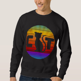 SUDADERA GATO ATARDECER VINTAGE