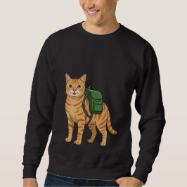 Sudadera Gato atigrado jengibre lindo con mochila