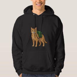 Sudadera Gato atigrado jengibre lindo con mochila