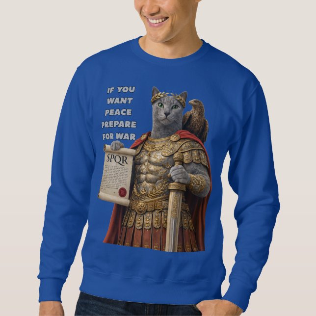 Sudadera Gato Azul César Ruso (Anverso)