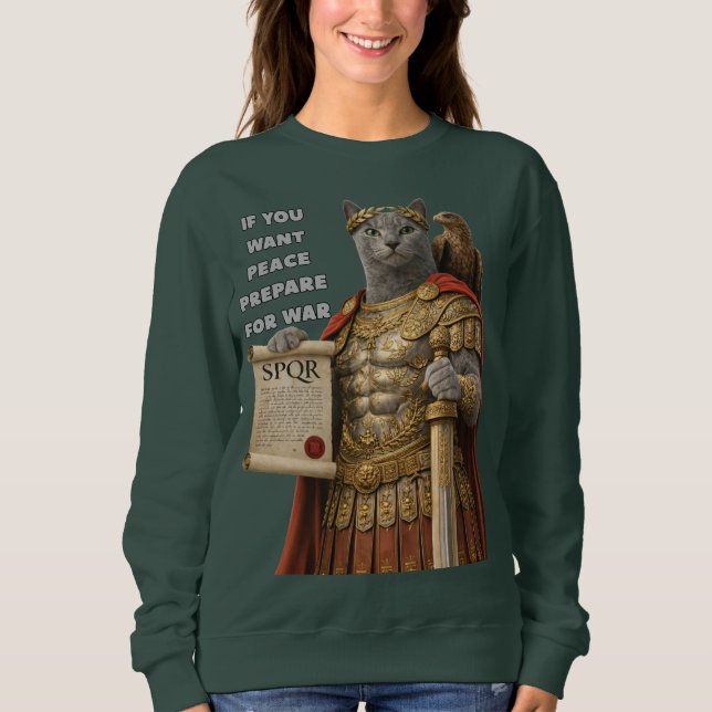 Sudadera Gato Azul César Ruso (Anverso)