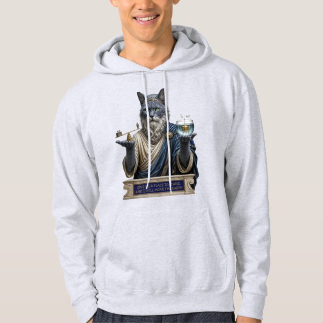 Sudadera Gato Azul Ruso Arquímedes (Anverso)