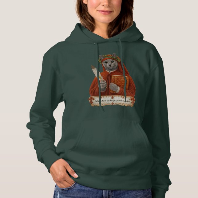 Sudadera Gato Azul Ruso Dante Alighieri (Anverso)