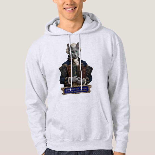 Sudadera Gato Azul Ruso Immanuel Kant (Anverso)