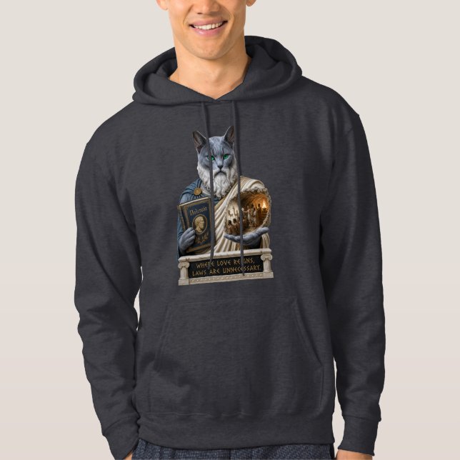 Sudadera Gato Azul Ruso Plato (Anverso)