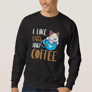 Sudadera Gato Bebida Café Copa Amor Café Beber Amor C