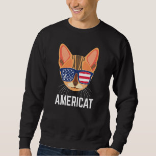 Sudadera Gato Bengal Americat Bandera Estadounidense 4 De J